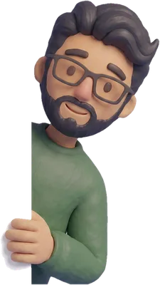 Marco peeking around the card